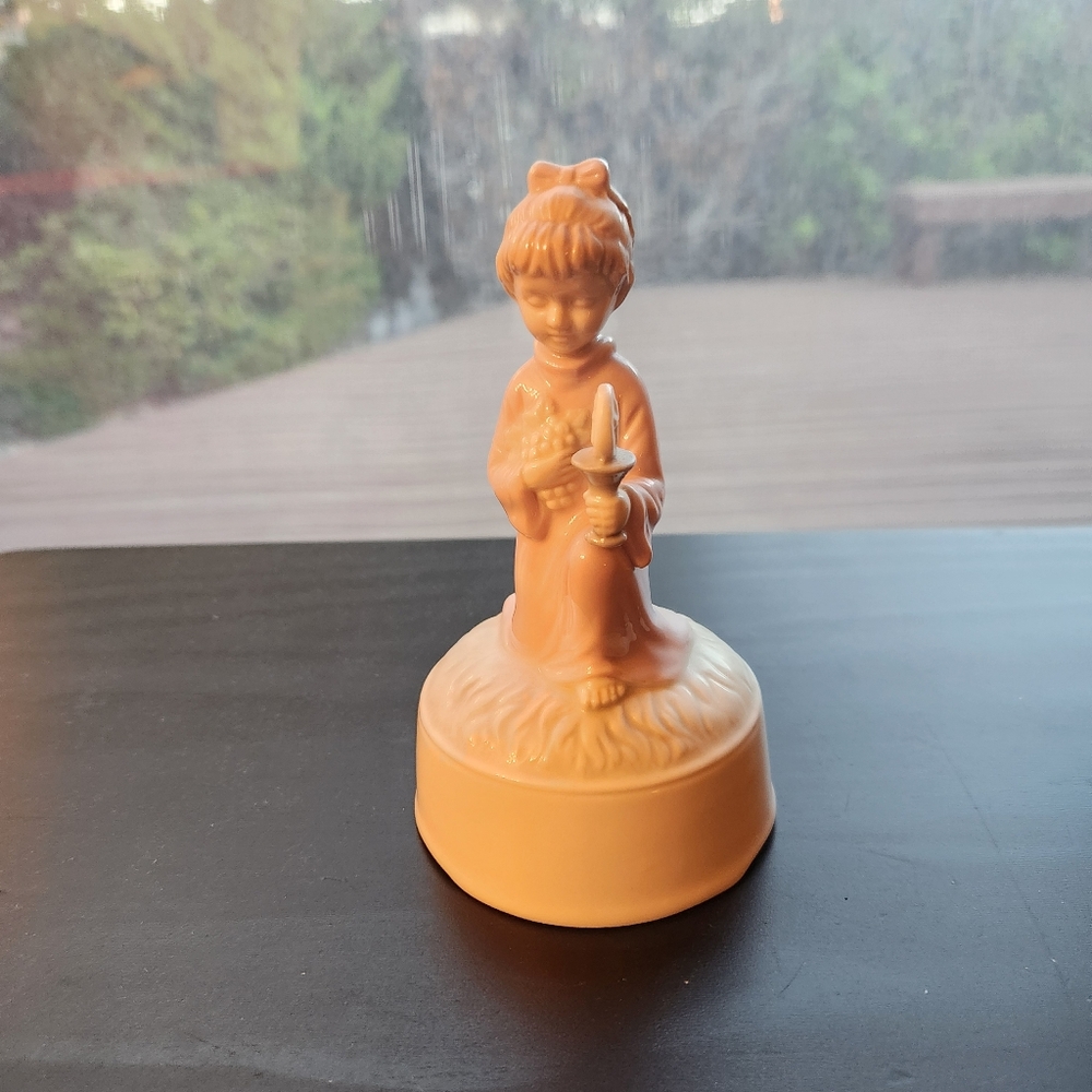 Ceramic Child First Communion Music Box